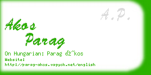 akos parag business card